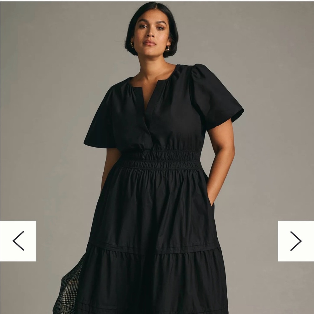 Anthropologie Somerset Black Maxi Dress- XL Brand New with Tags